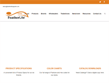 Tablet Screenshot of featherliteapparel.com